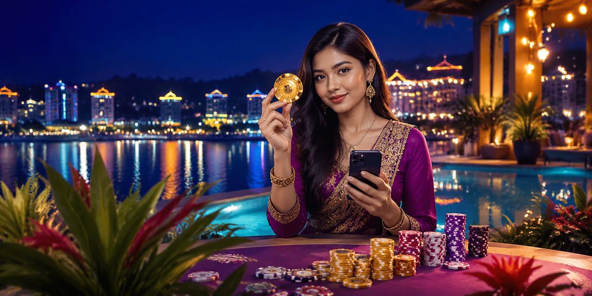 Permainan kad Teen Patti gaya Malaysia dengan suasana kasino yang meriah